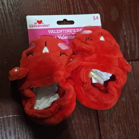 My First Valentines Day Slippers - Picture 1 of 2